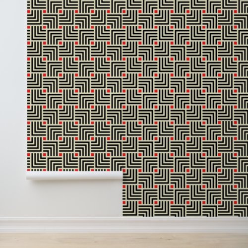 Add Your Initial  Geometric Lines Pattern Wallpaper