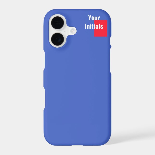 Add Your Initial Royal Blue   Case-Mate iPhone Case (Back)