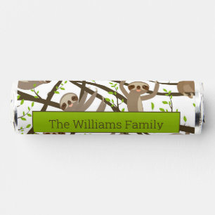 Add Your Initial   Smiling Sloth Pattern Breath Savers® Mints