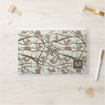 Add Your Initial | Smiling Sloth Pattern HP Laptop Skin