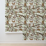 Add Your Initial | Smiling Sloth Pattern Wallpaper