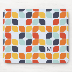 Add Your Initial   Vintage Geometric Pattern Mouse Pad
