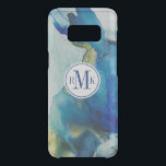 Add Your Initials | Abstract Terrain - Blue Uncommon Samsung Galaxy S8 Case<br><div class="desc">Abstract Terrain II by Sisa Jasper. Unidentifiable shape made from deep blues,  greens,  and accent colors.</div>