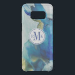Add Your Initials | Abstract Terrain - Blue Uncommon Samsung Galaxy S8 Case<br><div class="desc">Abstract Terrain II by Sisa Jasper. Unidentifiable shape made from deep blues,  greens,  and accent colors.</div>