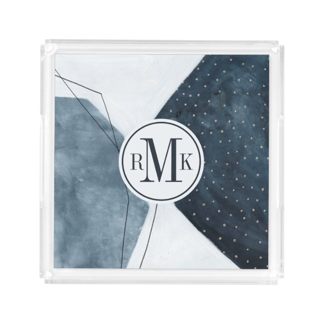 Add Your Initials | Adjacent Abstraction Acrylic Tray (Front)
