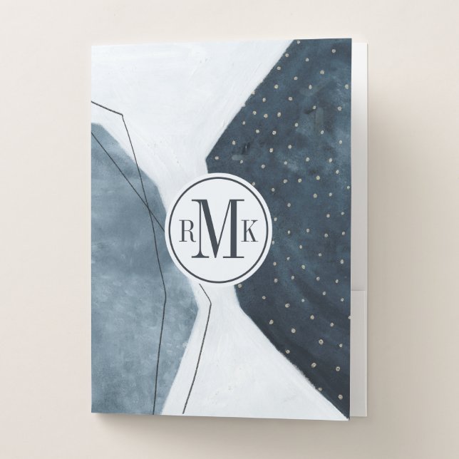 Add Your Initials | Adjacent Abstraction Pocket Folder (Front)