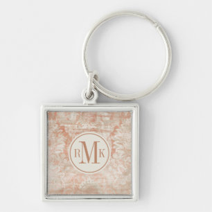 Add Your Initials   Garnet Weft Keychain