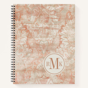 Add Your Initials Garnet Weft Notebook