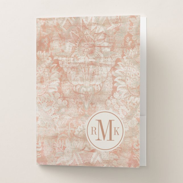 Add Your Initials | Garnet Weft Pocket Folder (Front)