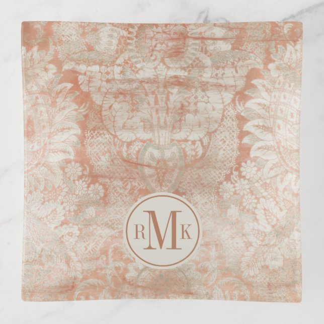 Add Your Initials | Garnet Weft Trinket Tray (Front)