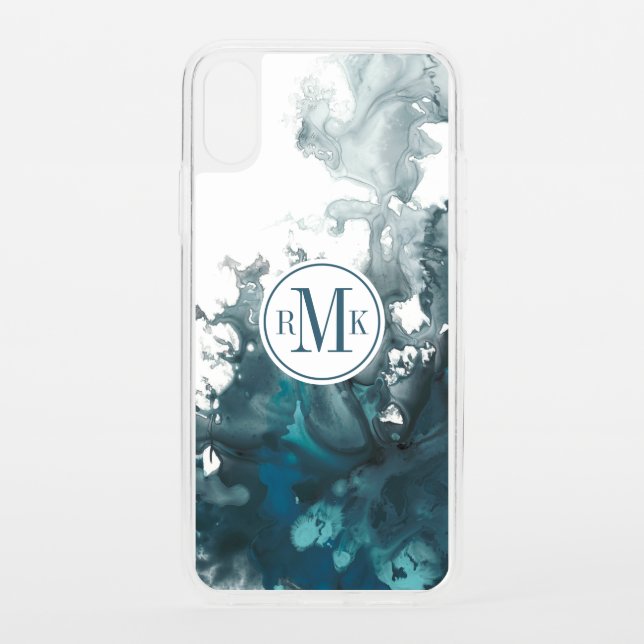 Add Your Initials | Indigo Tempest Uncommon iPhone Case (Back)