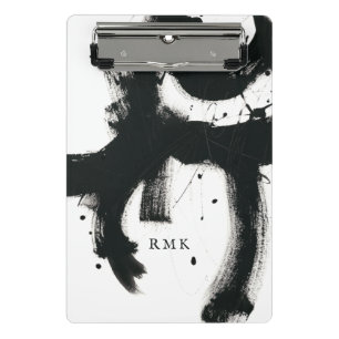 Add Your Initials Onyx Gesture Mini Clipboard