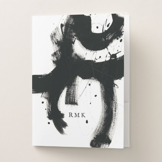 Add Your Initials | Onyx Gesture Pocket Folder (Front)