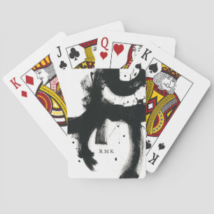 Add Your Initials Onyx Gesture Poker Cards