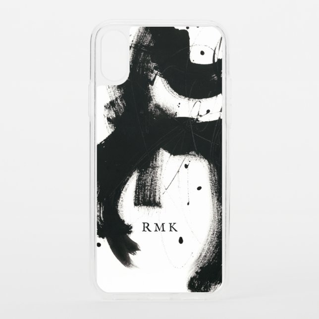 Add Your Initials | Onyx Gesture Uncommon iPhone Case (Back)