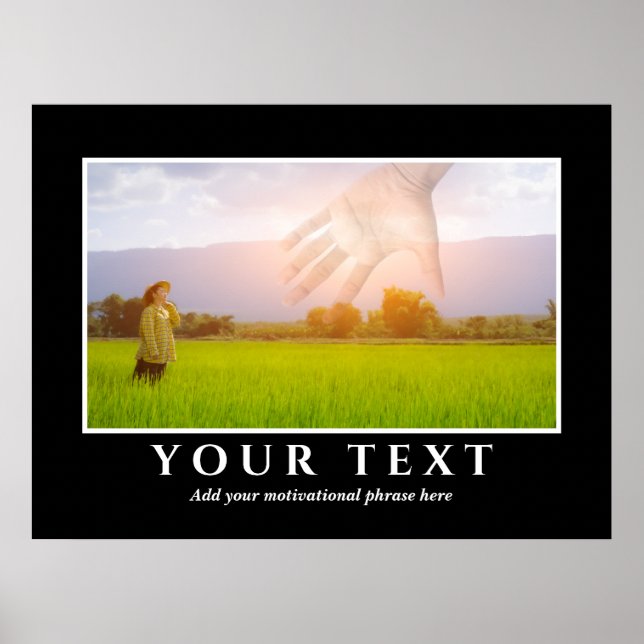 Add Your Inspirational Text Photo Poster (Front)