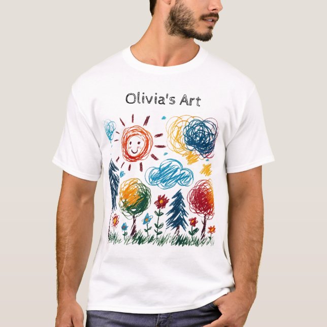 Add your Kid's Artwork to this T-Shirt (Front)