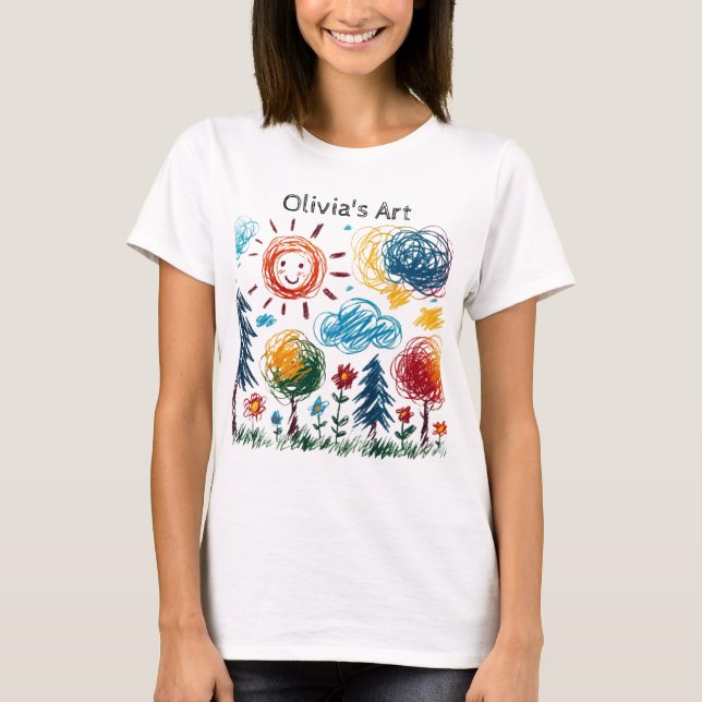 Add your Kid's Artwork to this T-Shirt (Front)