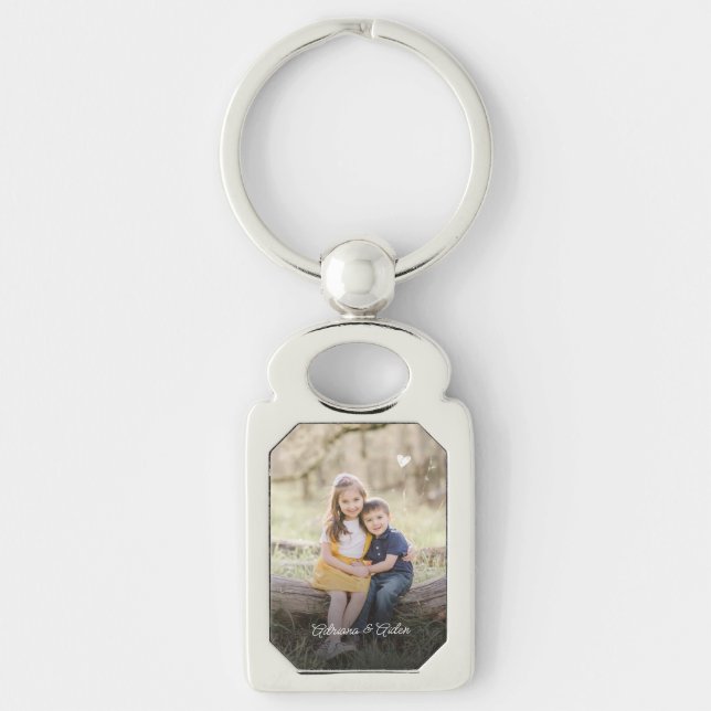 Add Your Kids Photo Custom Keepsake  Keychain (Front)