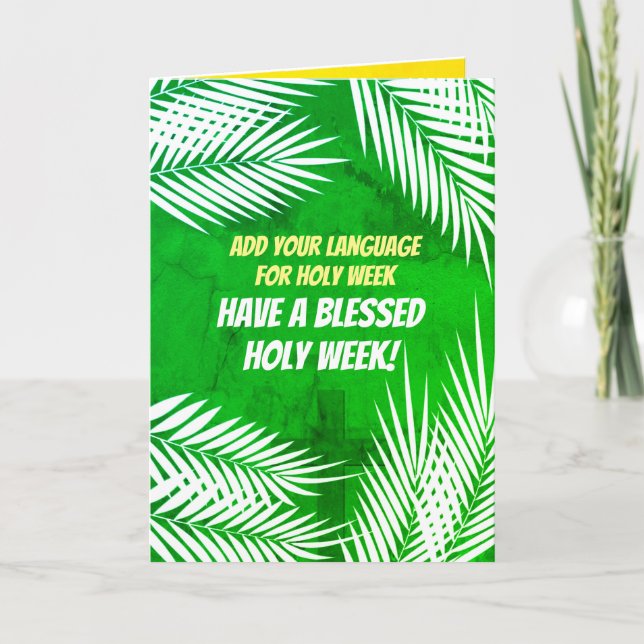 Add Your Language for Holy Week & Easter Template (Front)