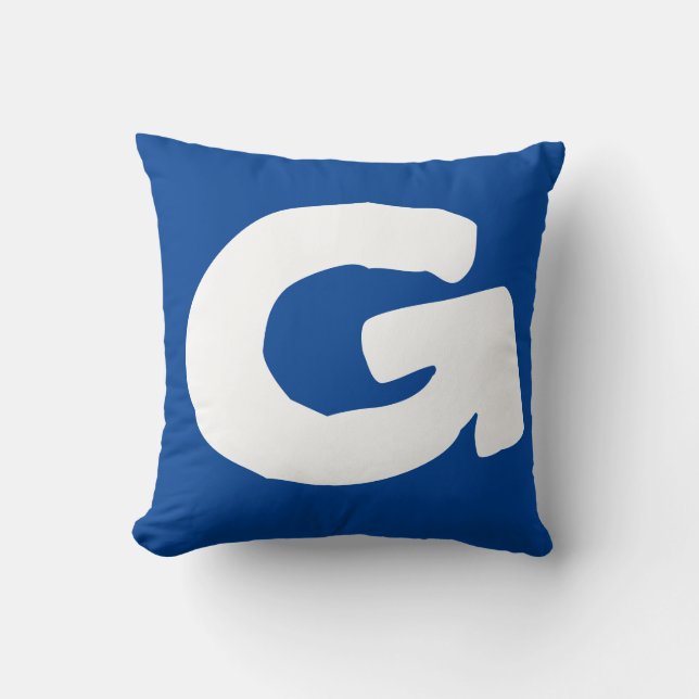 Add Your Letter G Throw Pillow Cushion (Front)