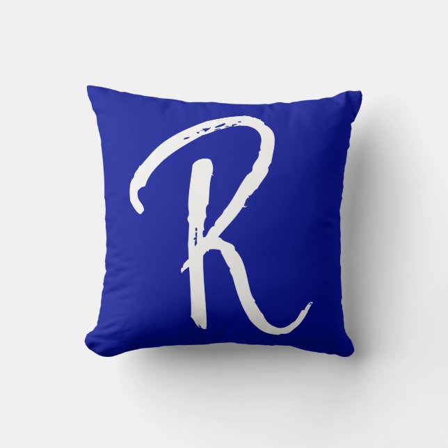 Add Your Letter R Throw Pillow Cushion (Front)