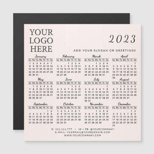 Add Your Logo 2023 Magnetic Business Calendar