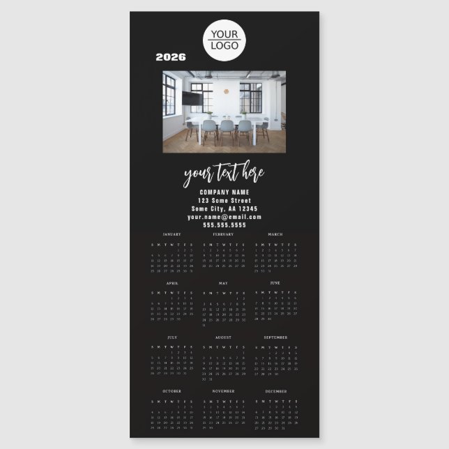 Add your Logo 2026 Calendar Company Photo (Front)