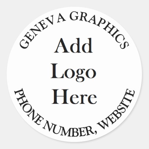 Add Your Logo and Business Information Classic Round Sticker