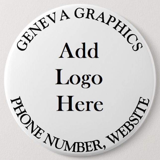 Add Your Logo and Business Information Jumbo-Sized Button (Front)