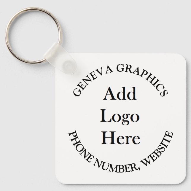Add Your Logo and Business Information Keychain (Front)