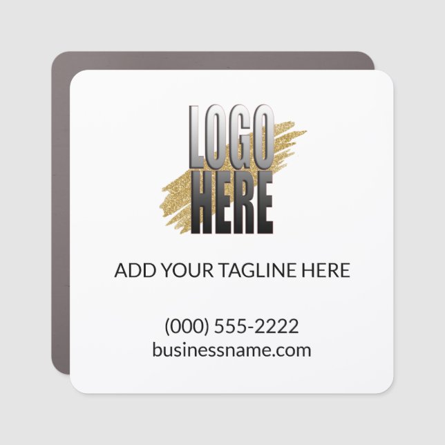 Add Your Logo and Business Text Professional  Car Magnet (Front)