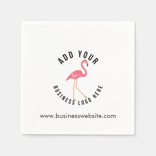 Add Your Logo and Company Website Address Custom Napkins