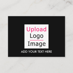 Add Your Logo and Custom Text Business Chic Black Enclosure Card
