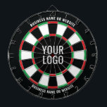 Add Your Logo And Custom Text Dart Board<br><div class="desc">Add your own logo and text to this dartboard to hang in your place of business. Click on change image to place your logo which will fill the inner circle of the dartboard. A .png of a white version of your business logo would look very cool.</div>
