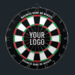 Add Your Logo And Custom Text Dart Board<br><div class="desc">Add your own logo and text to this dartboard to hang in your place of business. Click on change image to place your logo which will fill the inner circle of the dartboard. A .png of a white version of your business logo would look very cool.</div>
