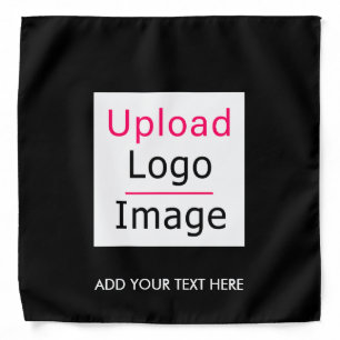 Add Your Logo and Custom Text Modern Business Chic Bandana