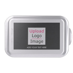Add Your Logo and Custom Text Modern Business Chic Cake Pan
