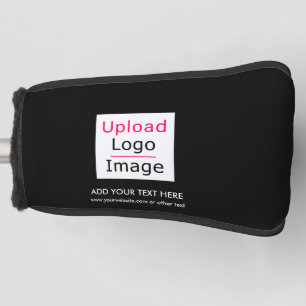 Add Your Logo and Custom Text Modern Business Chic Golf Head Cover