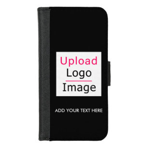 Add Your Logo and Custom Text Modern Business Chic iPhone 8/7 Wallet Case