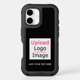 Add Your Logo and Custom Text Modern Business Chic iPhone 16 Case