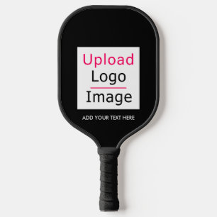Add Your Logo and Custom Text Modern Business Chic Pickleball Paddle