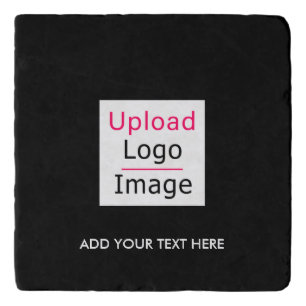 Add Your Logo and Custom Text Modern Business Chic Trivet