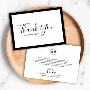 Add Your Logo and Editable Border Color Thank You Card
