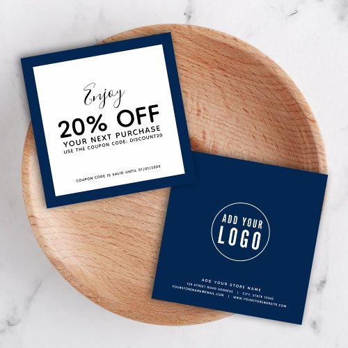 Add Your Logo and Editable Color Discount Card