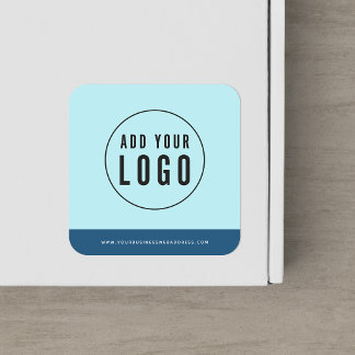 Add Your Logo and Website Address Contrast Colors Square Sticker