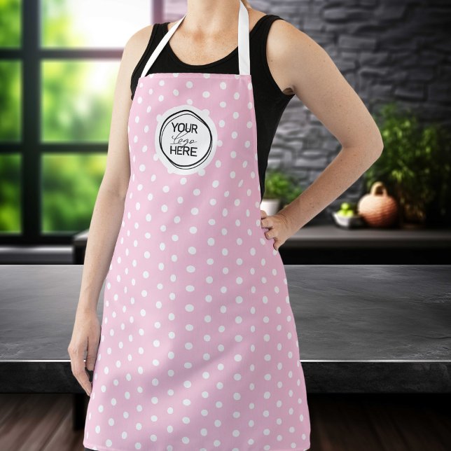 Add Your Logo Baking Cooking Pink Apron (Creator Uploaded)