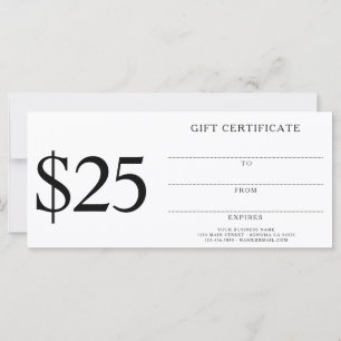 Add Your Logo Beauty Business Gift Certificate 