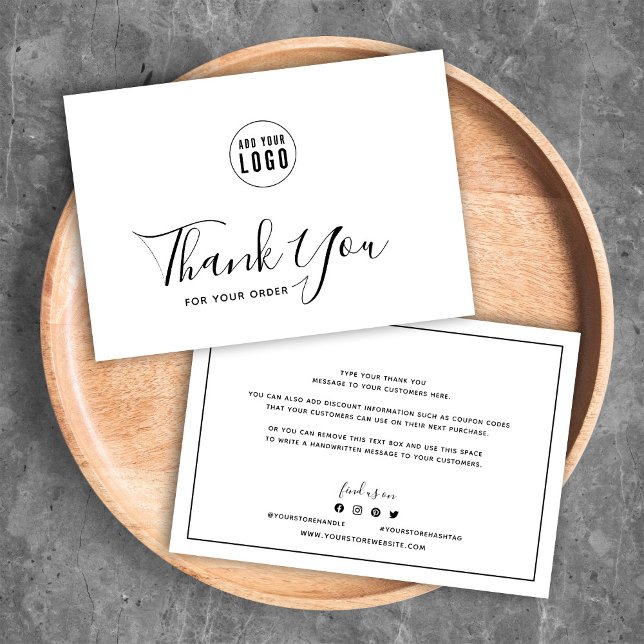 Add Your Logo Black Border and White Thank You (Creator Uploaded)