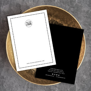Add Your Logo Black Border Necklace Display Card